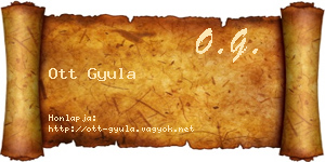 Ott Gyula névjegykártya