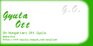 gyula ott business card